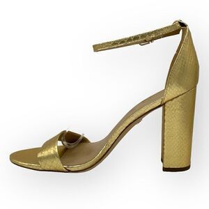 Sam Edelman Yarro Sandal/Heels Gold Womens 11, 4inch heel